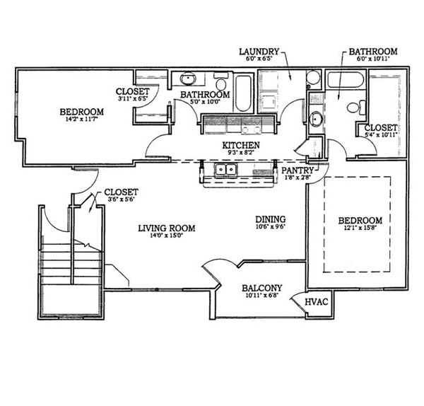 2 Bedrooms/2 Bathrooms